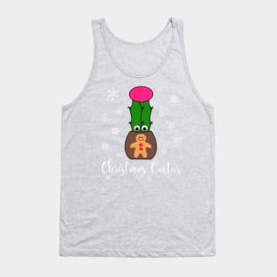 Christmas Cactus - Hybrid Cactus In Gingerbread Man Pot Tank Top